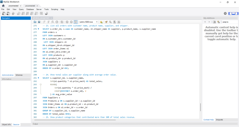 Analysis through MySQL gallery 2