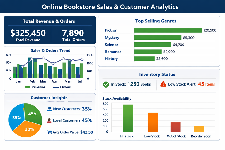 SQL-Driven E-commerce Data Analysis for Online Bookstore