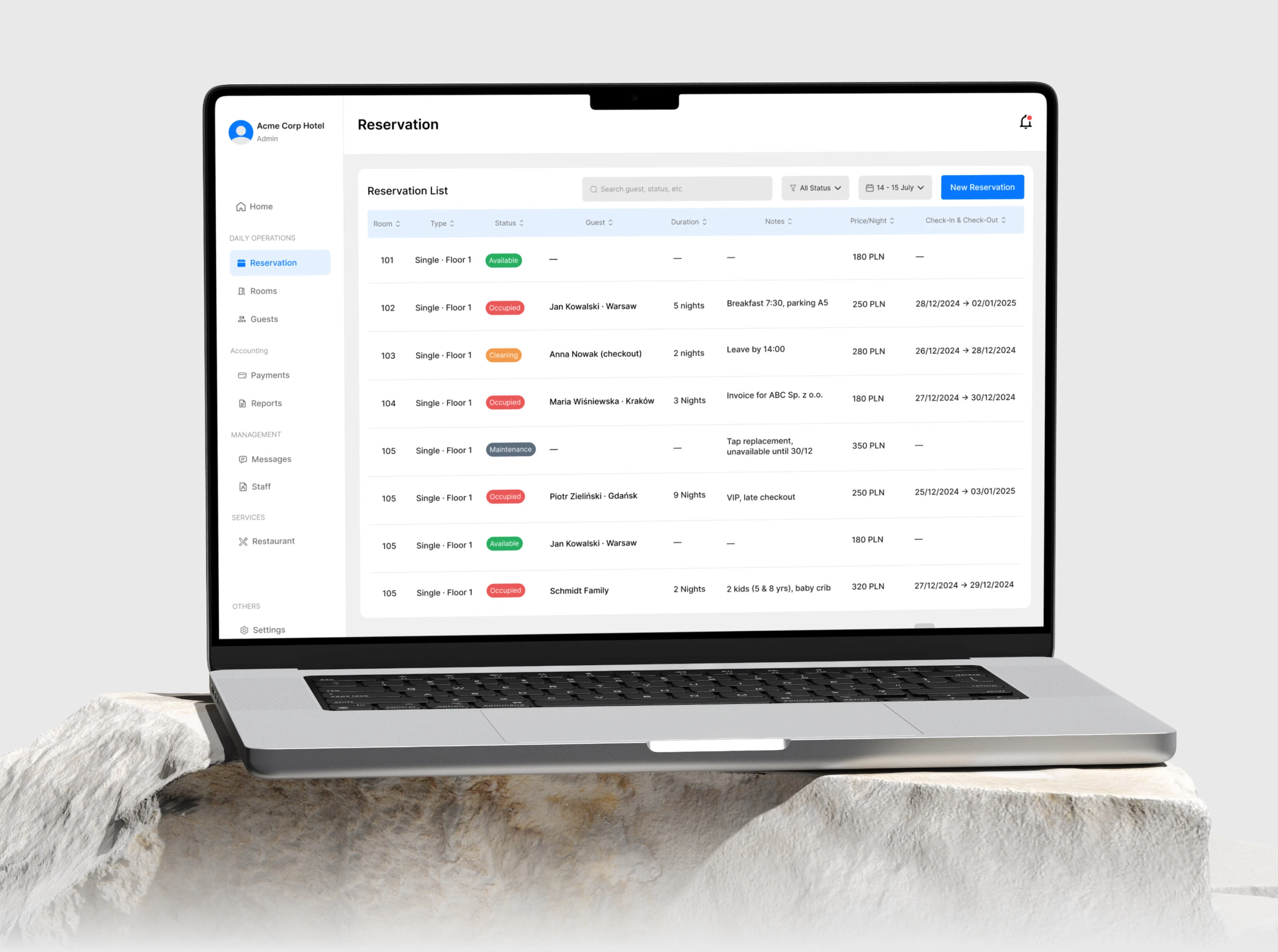 Acme Corp Hotel – Simplifying Discovery & Reservations