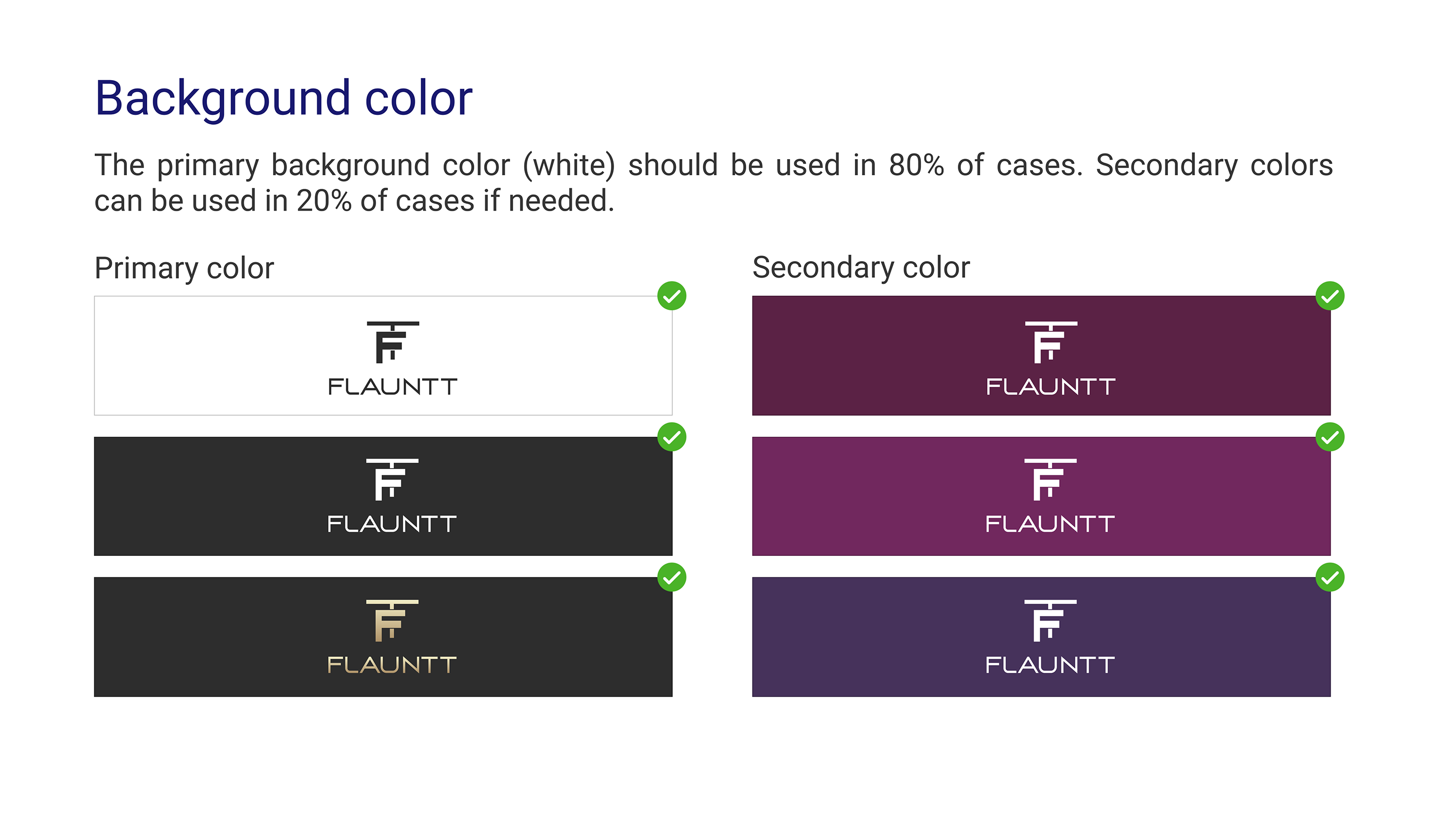 Logo Design & Brand Guideline Project - Flauntt