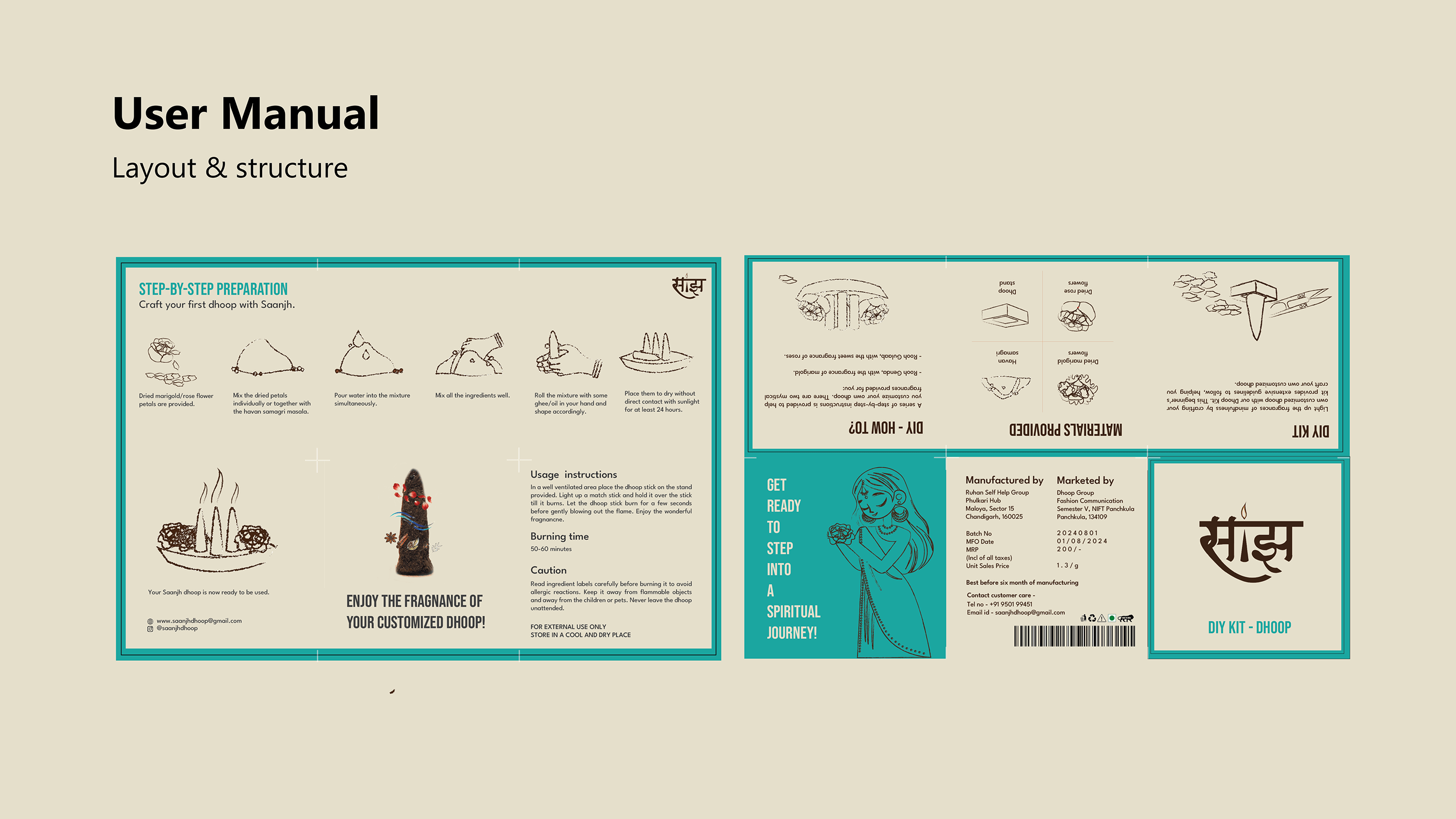 Brand Guideline - Saanjh, an incense stick brand