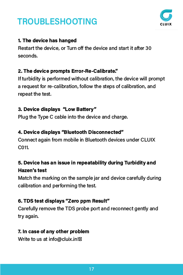 USER MANUAL - CLUIX