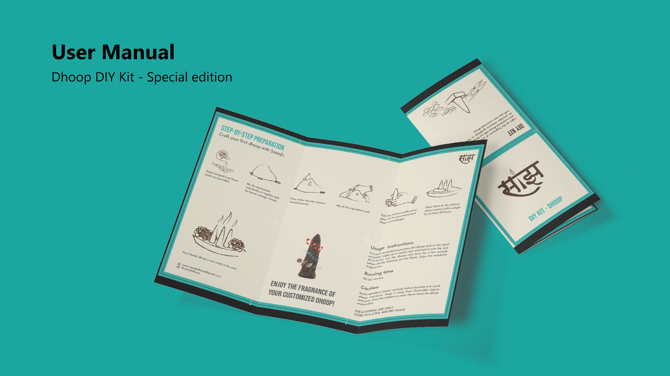 Brand Guideline - Saanjh, an incense stick brand