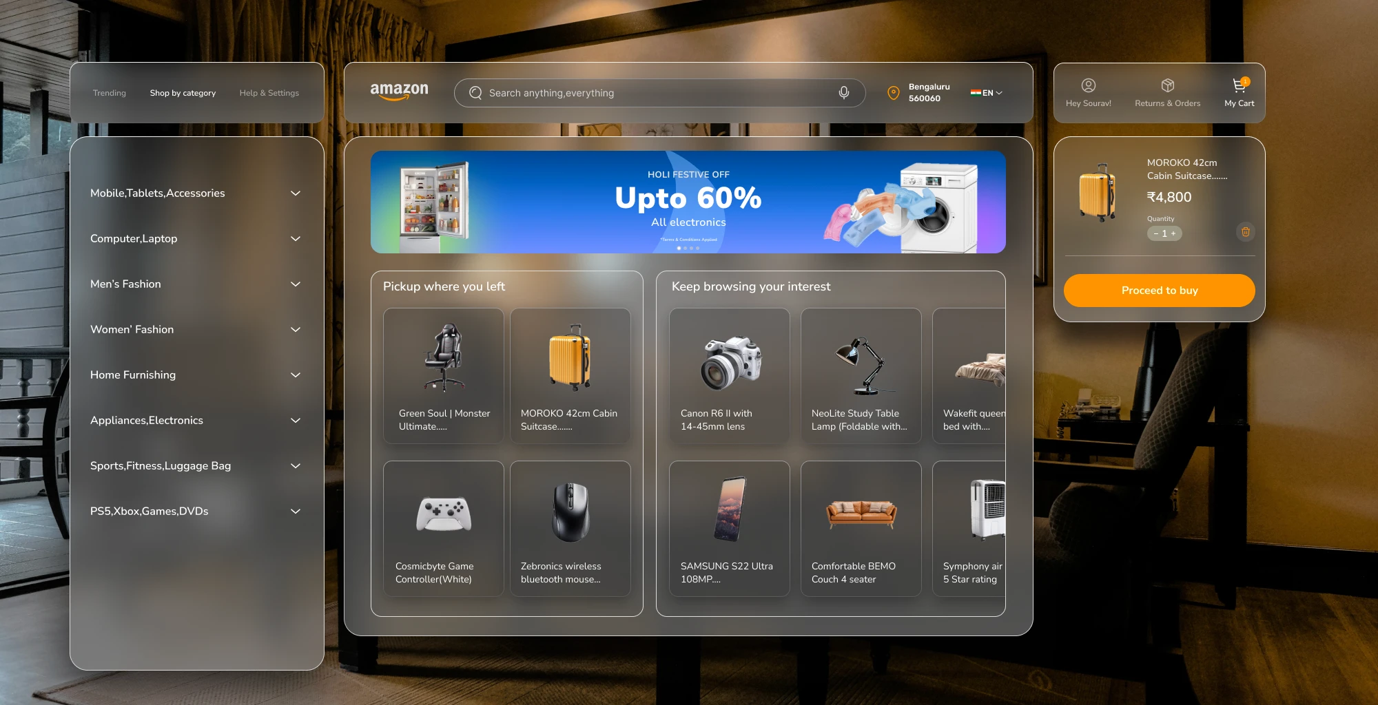 Vision Pro Concept Design Amazon Landing Page