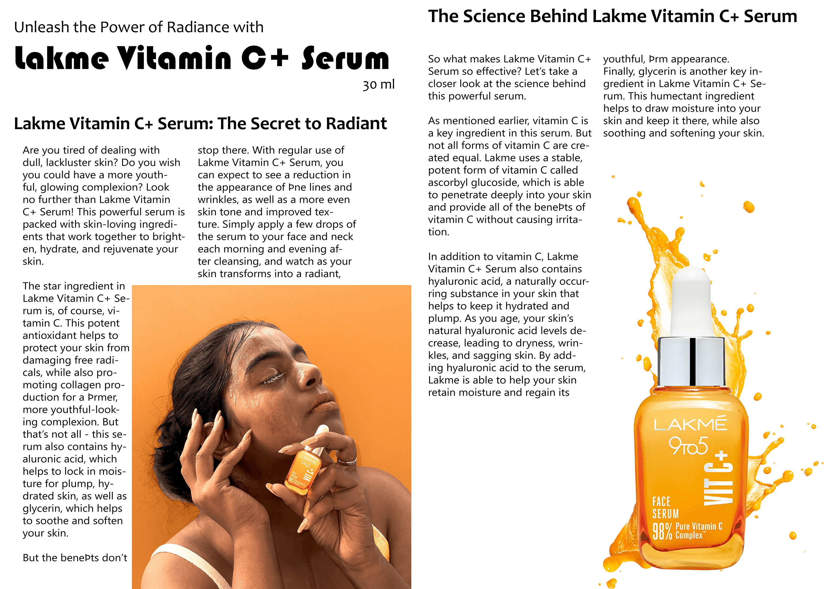 LAKME 9 to 5+ SERUM - PRODUCT MAGAZINE