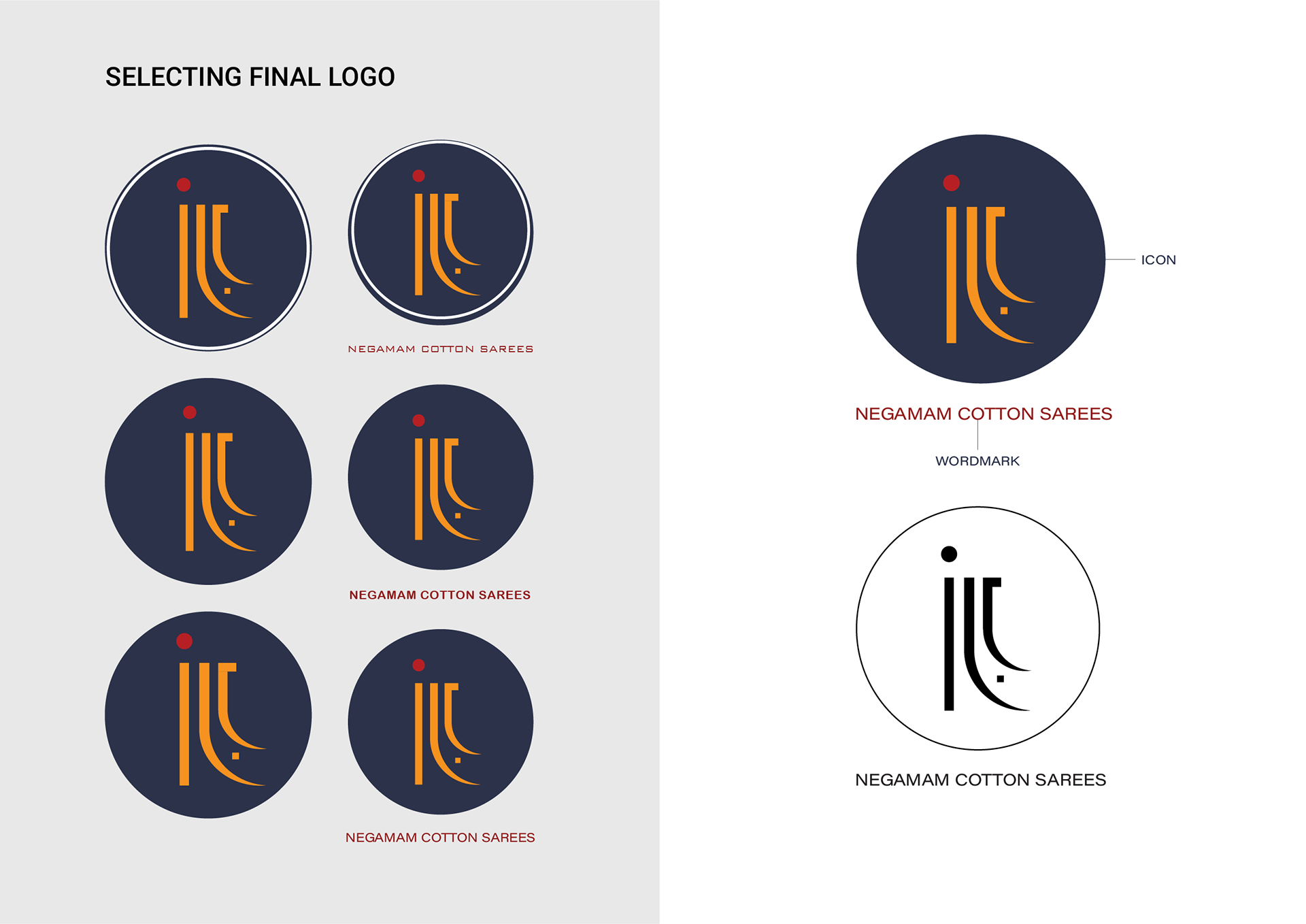 LOGO DESIGN- NEGAMAM COTTON SAREES