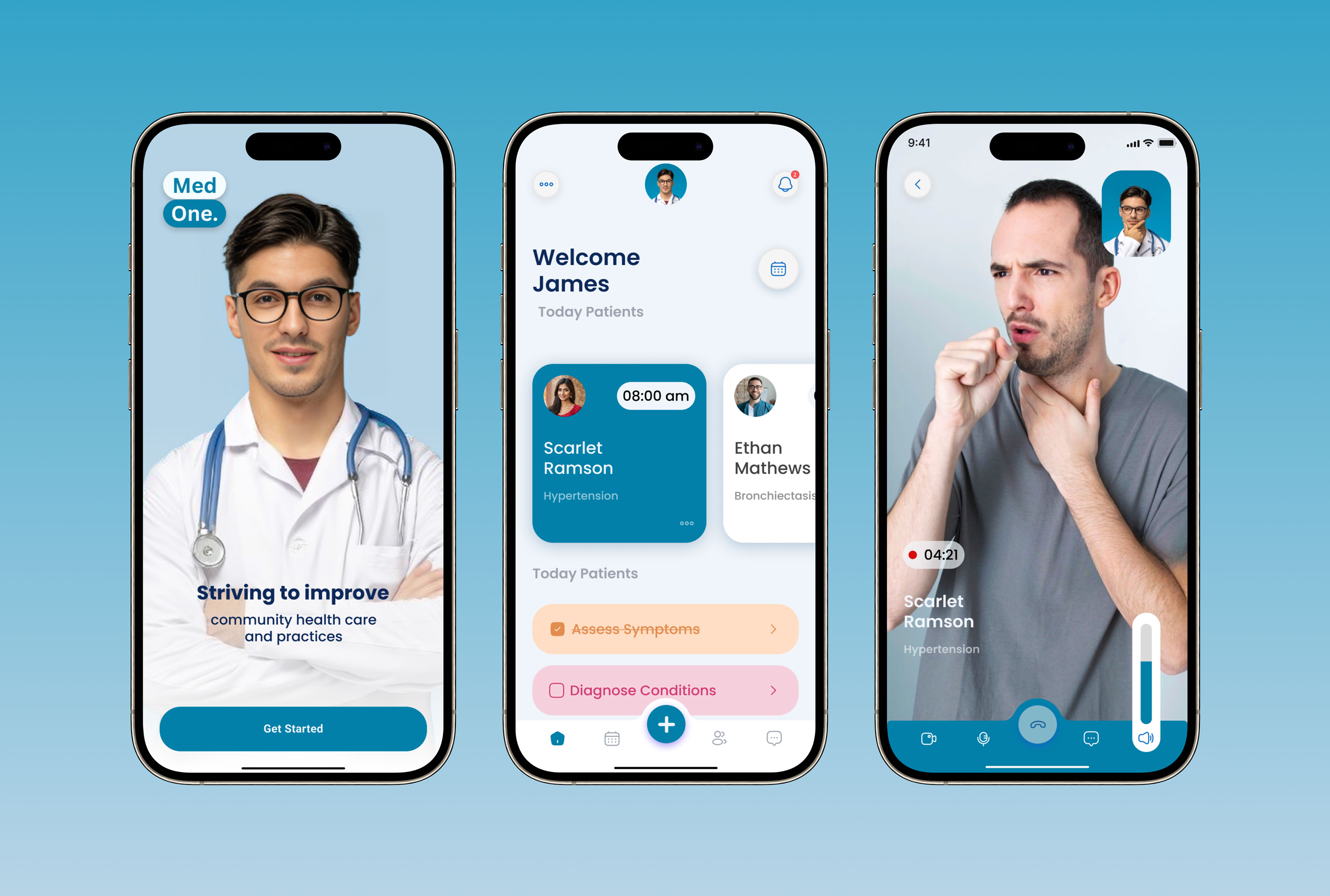 MedOne. - A Doctor Consultancy Mobile App Design