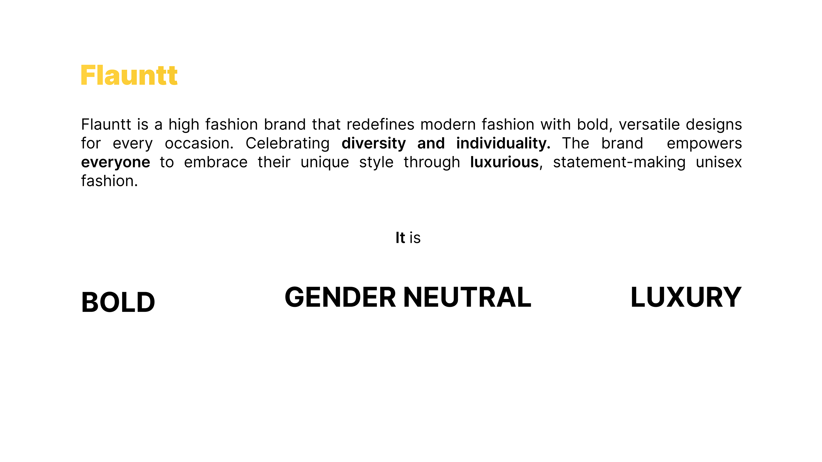 Logo Design & Brand Guideline Project - Flauntt