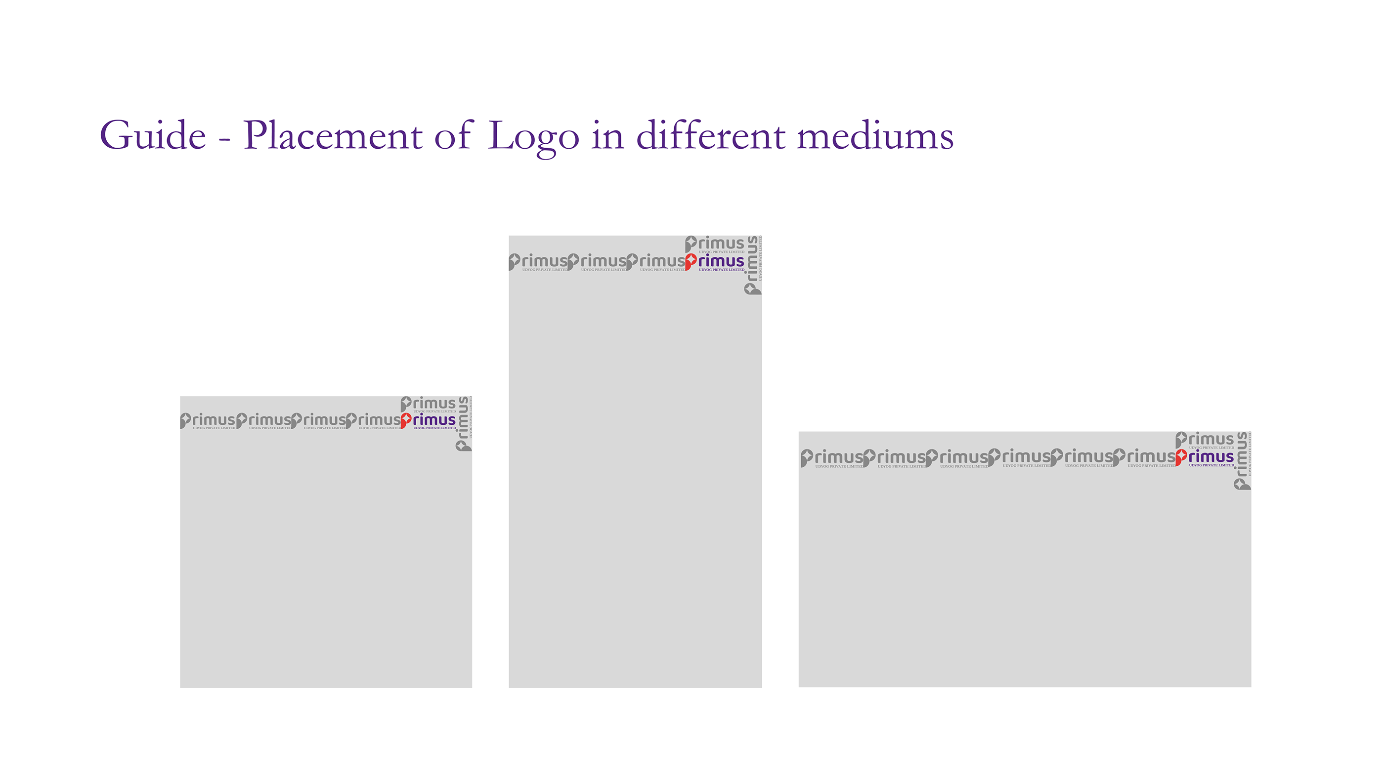 BRAND GUIDELINE - PRIMUS UDYOG PVT LTD