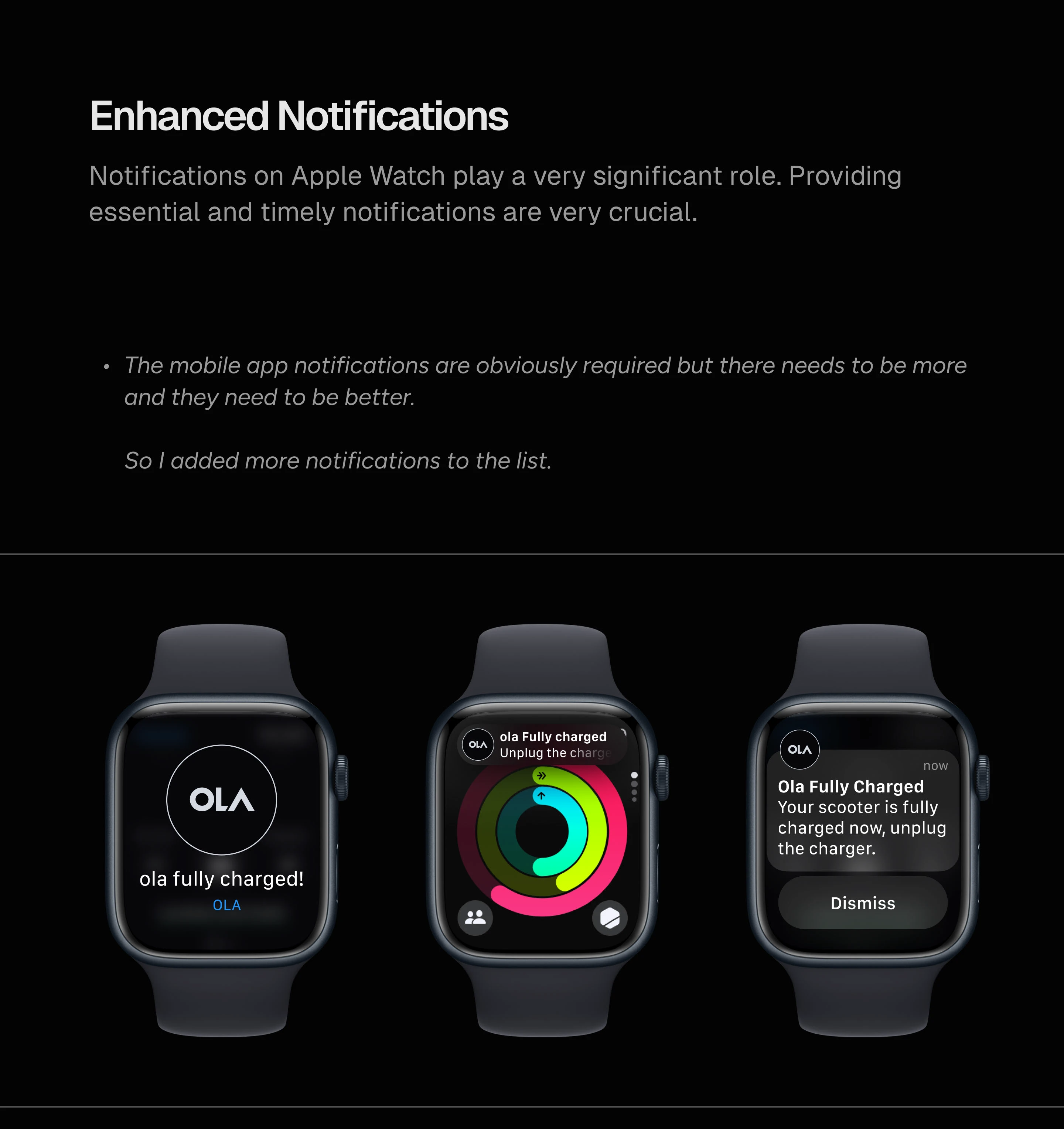 Ola Electric Apple Watch App: Ux Case Study