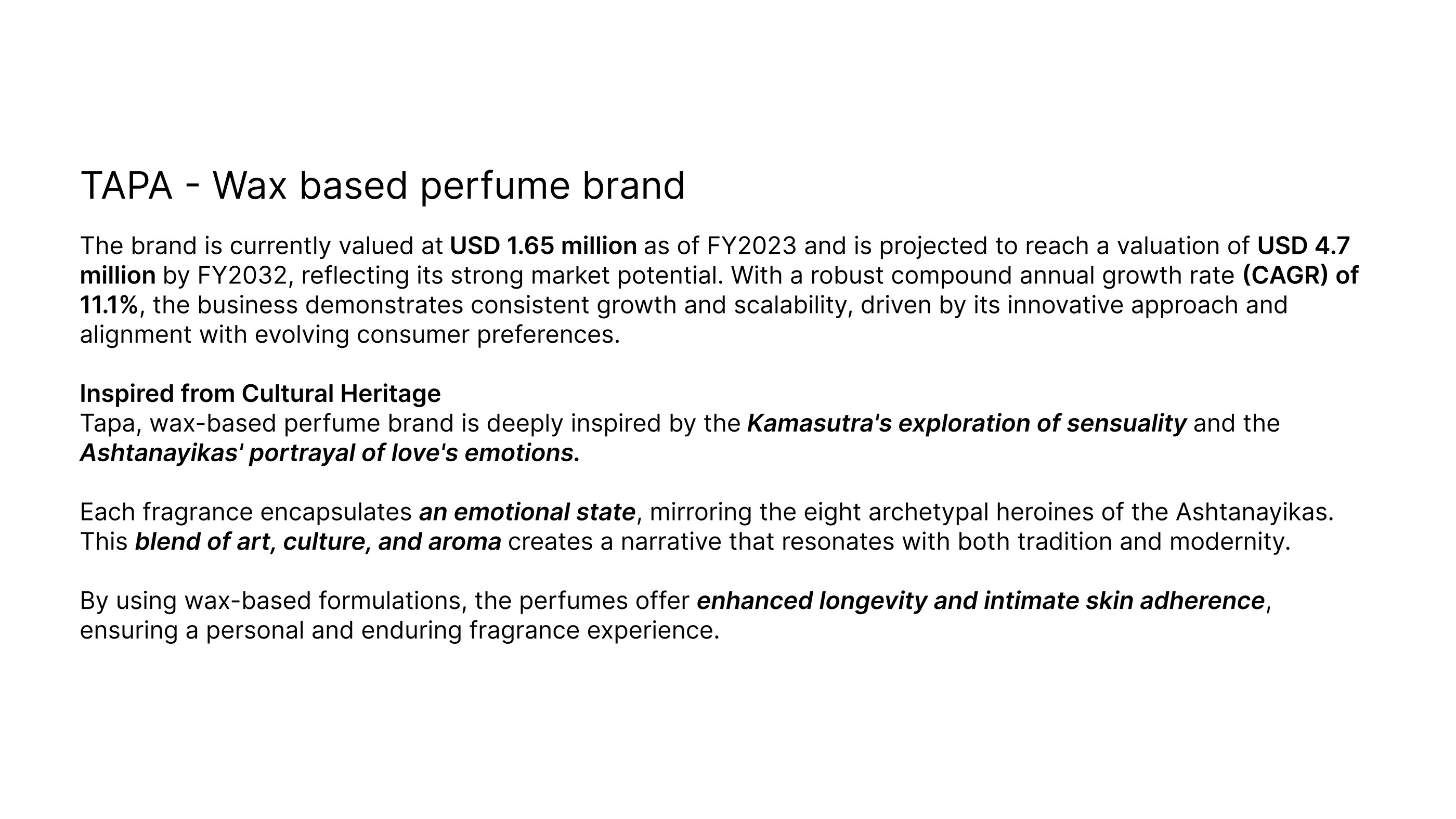 Website Design - TAPA l Wax based perfume brand