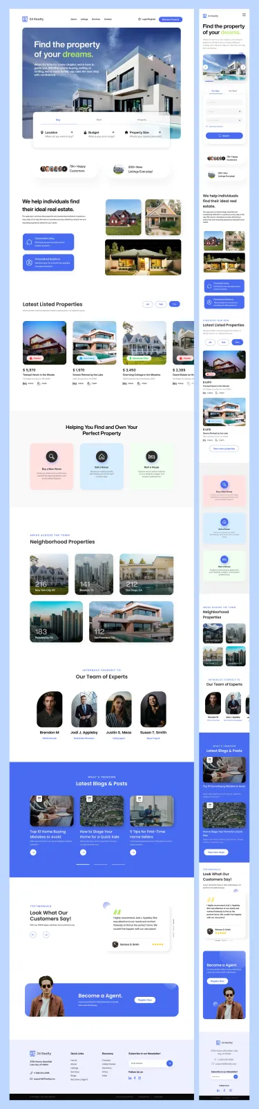 Web Design for Real Estate Agency | Connected Living