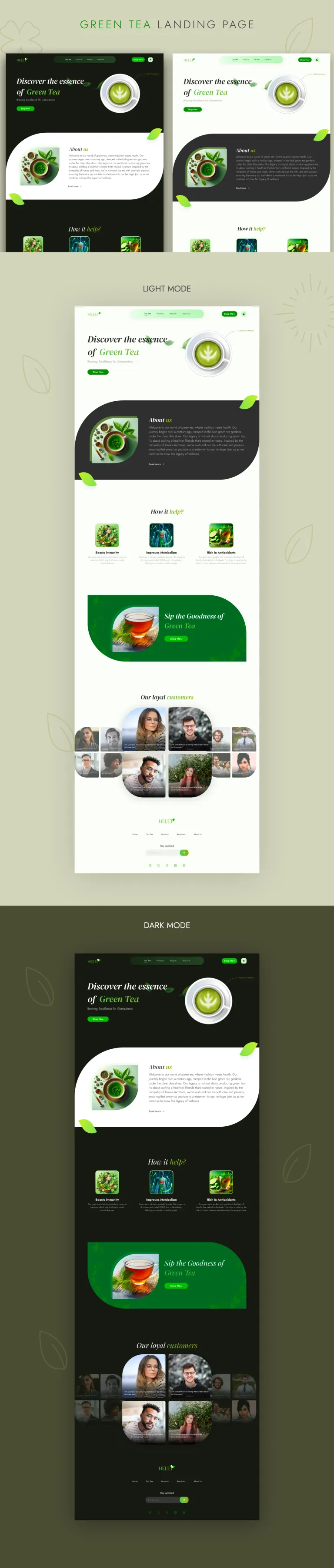 Green Tea Product Landing Page