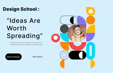 Modern Online School website UI Design