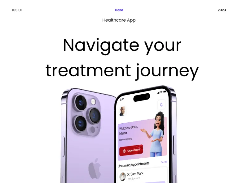 Care (Healthcare App) - iOS Presentation