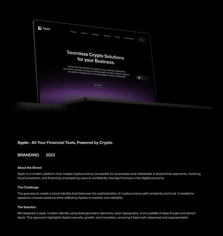Branding, UI/UX, Webflow | B2B Crypto SaaS