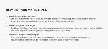 ADMIN DASHBOARD FOR A REAL ESTATE COMPANY