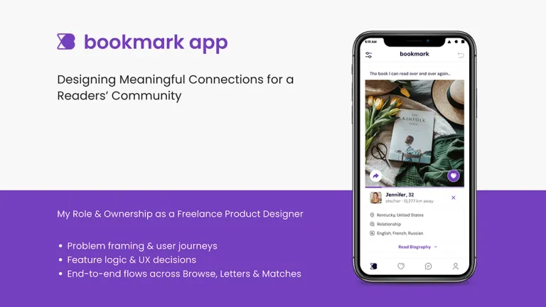 Bookmark App Design