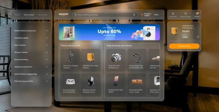 Vision Pro Concept Design Amazon Landing Page
