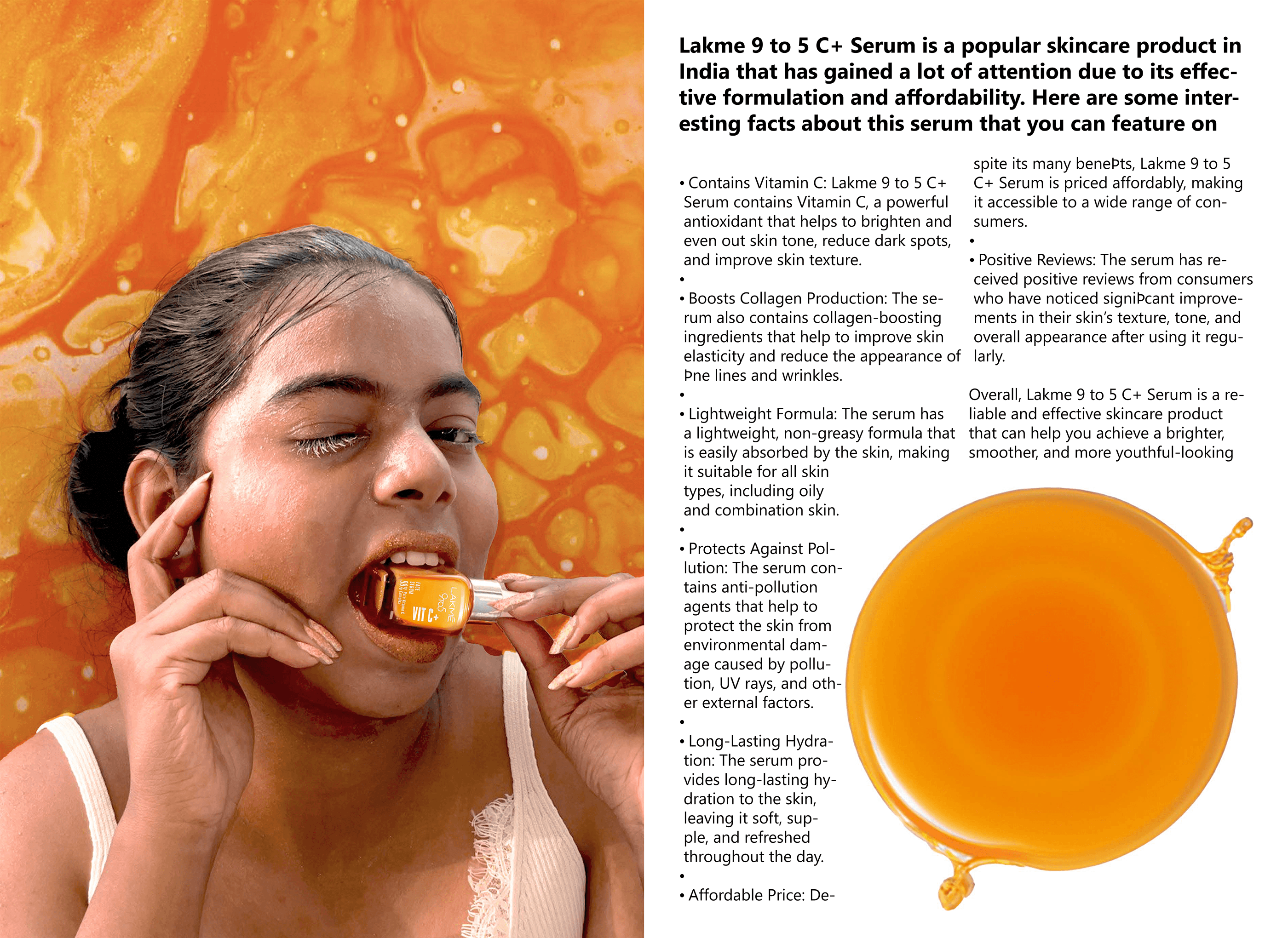 LAKME 9 to 5+ SERUM - PRODUCT MAGAZINE