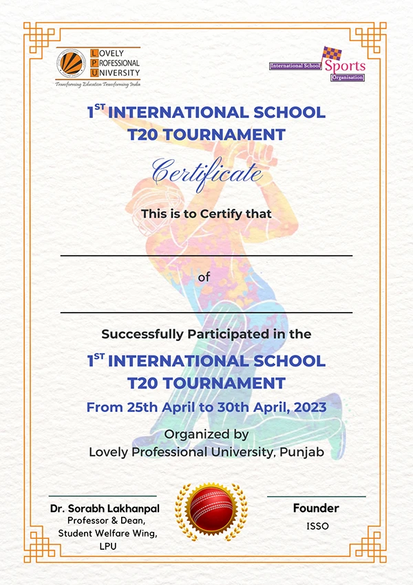 International School T20 Tournament