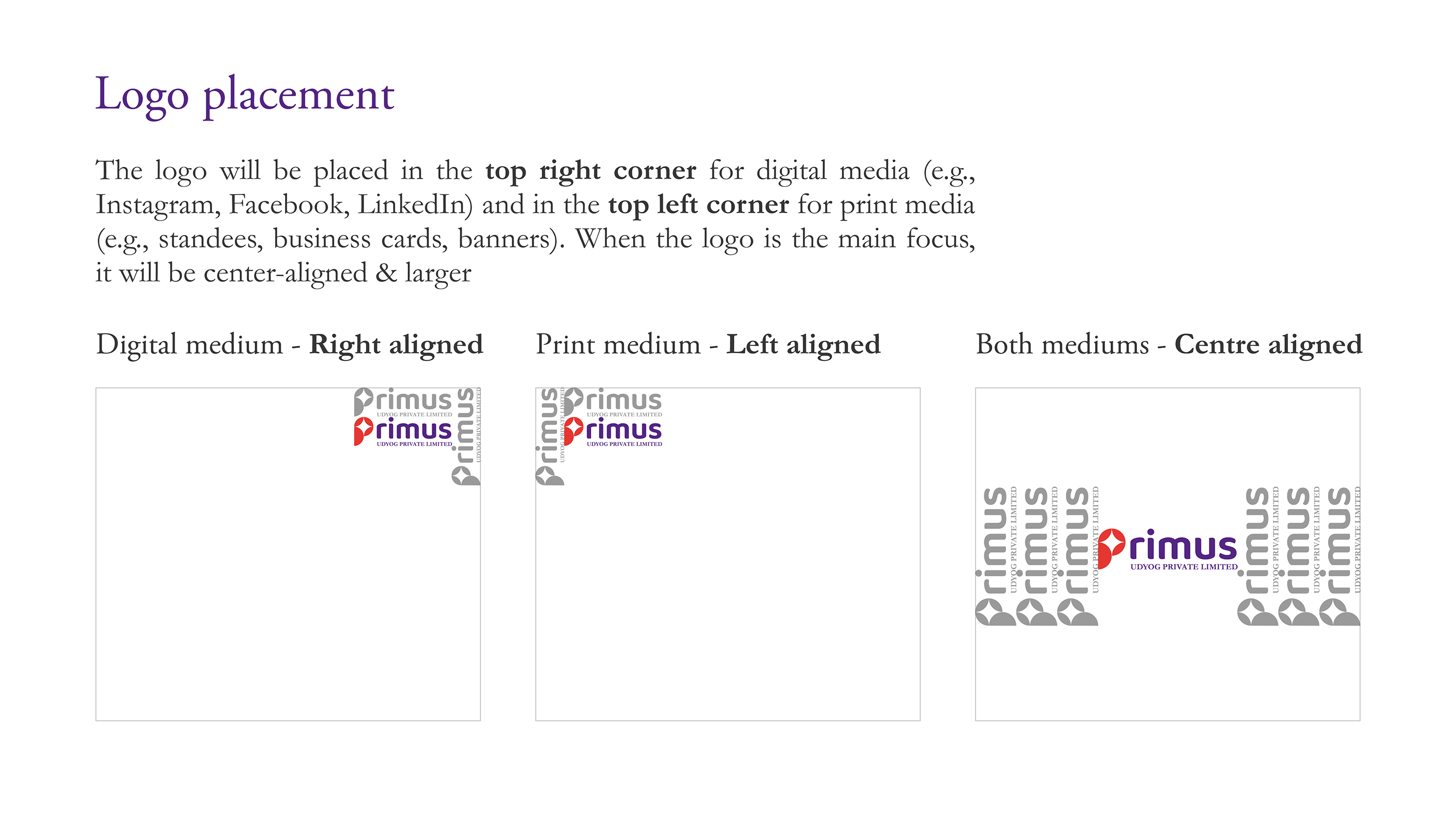 BRAND GUIDELINE - PRIMUS UDYOG PVT LTD