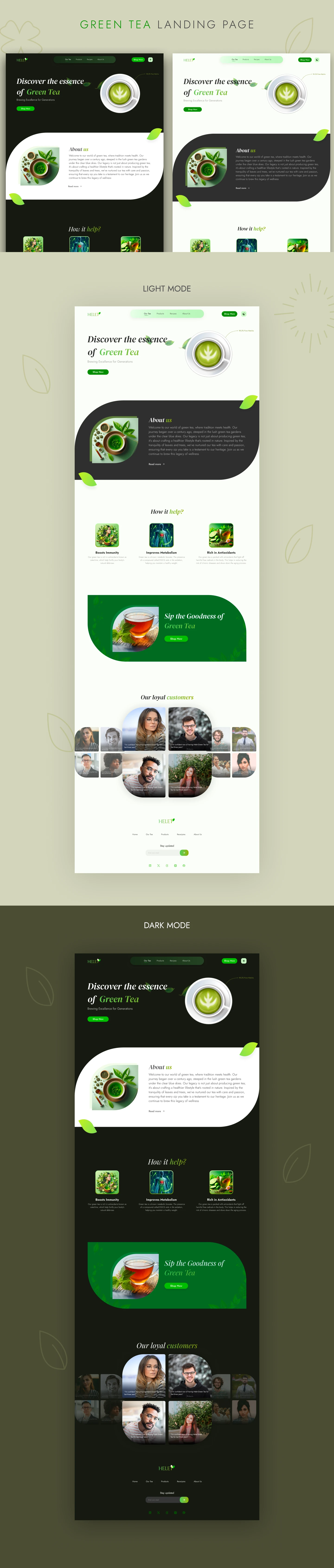 Green Tea Product Landing Page