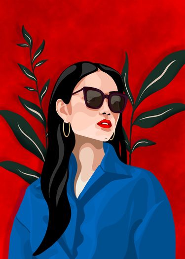 Portrait by Samin Rfard on Dribbble