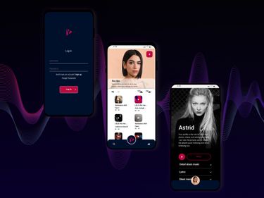 Music social media by Samin Rfard on Dribbble