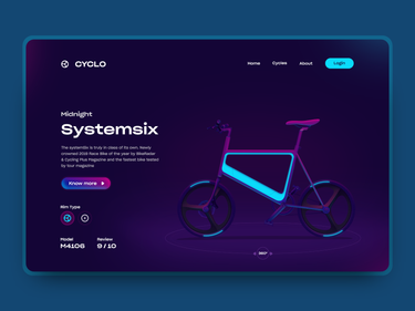 Cyclo landing page by Tribhuvan Suthar on Dribbble