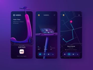 Bike - Mobile App Design by Tribhuvan Suthar for o