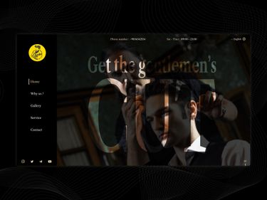 Barber booking site by Samin Rfard on Dribbble