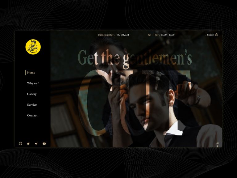 Barber booking site by Samin Rfard on Dribbble