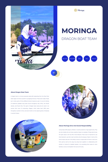 Moringa Dragon Boat Team Landing Page by Pardis on